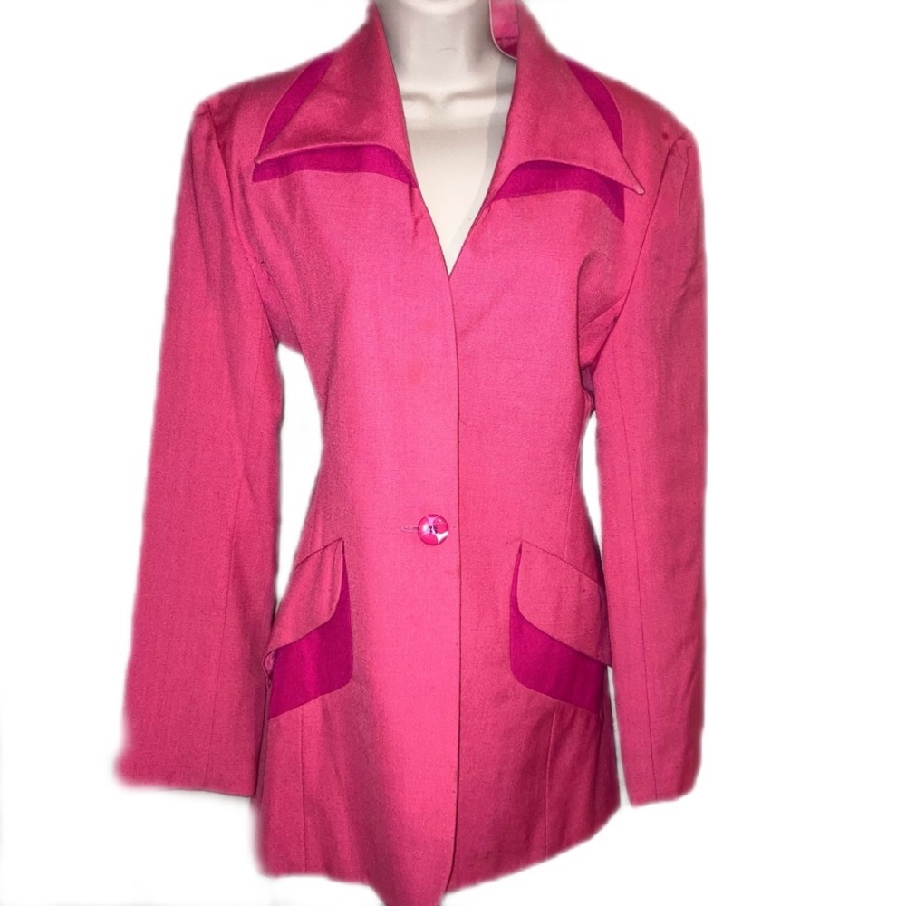 Vintage 90s pink power blazer